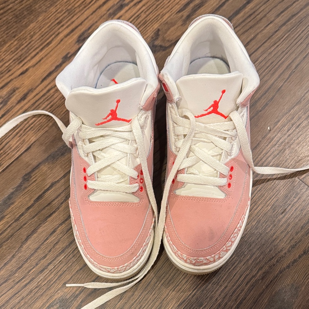 Air Jordan Pink and White Sneakers